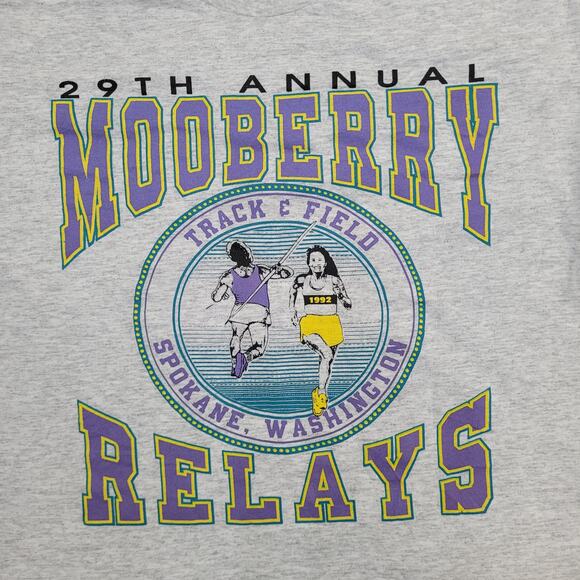 Vintage 1992 Marathon Shirt Womens M/L 21x25 Track-&-Field - Picture 9 of 13